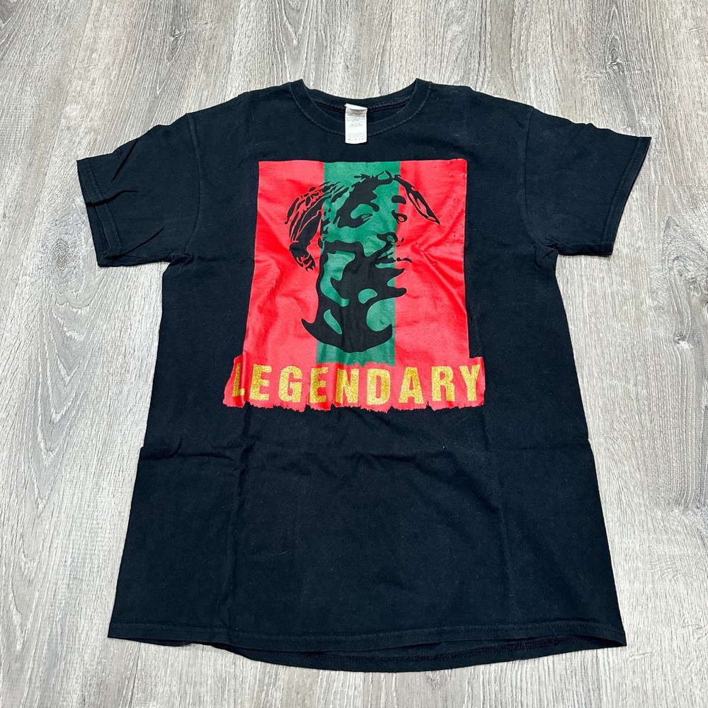 Tupac Shakur Legendary Graphic T Shirt Men's Medium‎ Black Hip Hop Music T Shirt